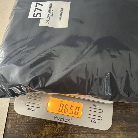 Baird McNutt Murano Linen Shirt Mens 2XB Black Mandarin Collar Button Up GUC - Picture 10 of 10